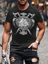 Herren Viking Style Odin bedrucktes T-Shirt zartstils